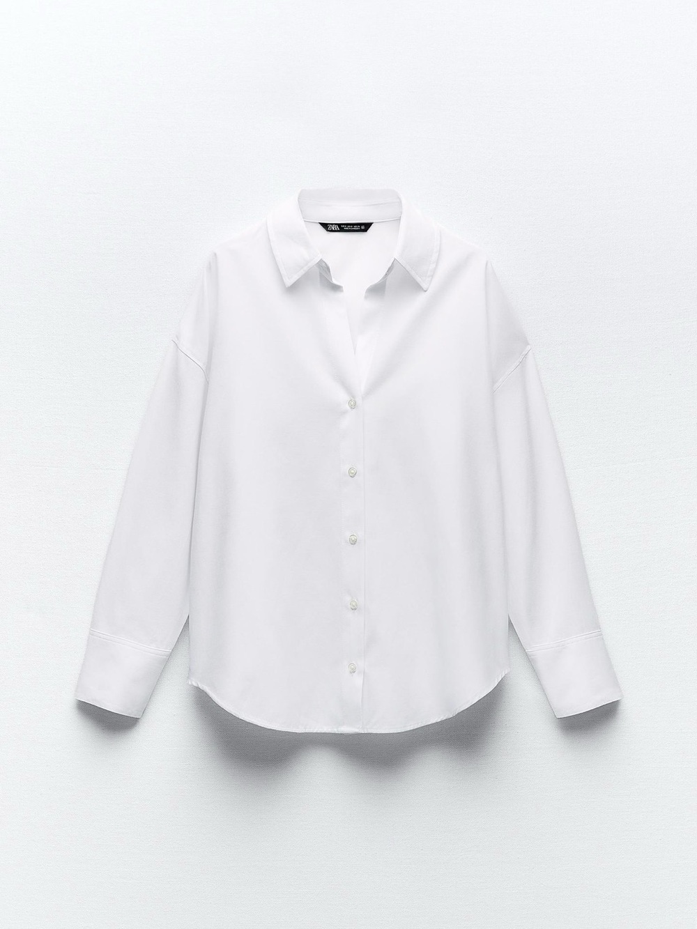 Zara Classic White Button-Down Shirt